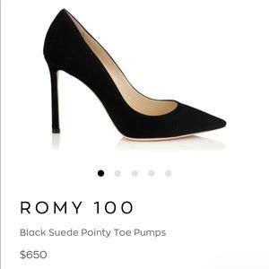 Jimmy Choo black suede heels NWT